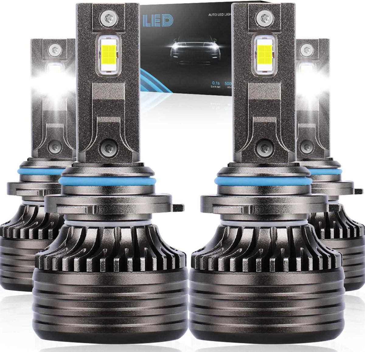9005 LED Headlight Bulbs Conversion Kit, 6000K Cool White, Pack of 4 K56736