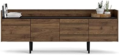 Walnut and Black Sideboard Cabinet with 2 Drawer and 3 Door E139982