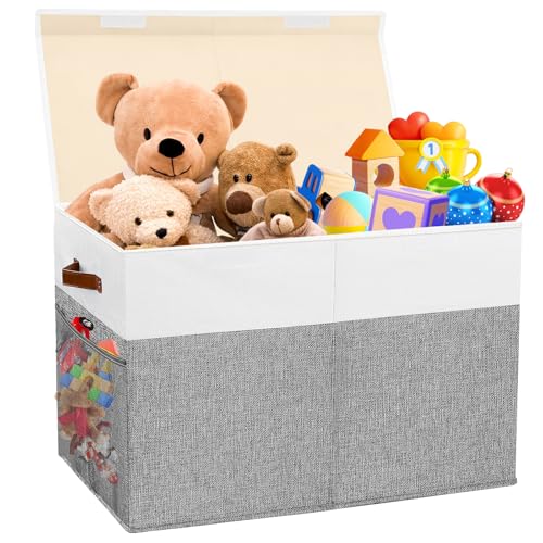 Extra Large Collapsible Toy Storage Box with Lid and Divider C231123