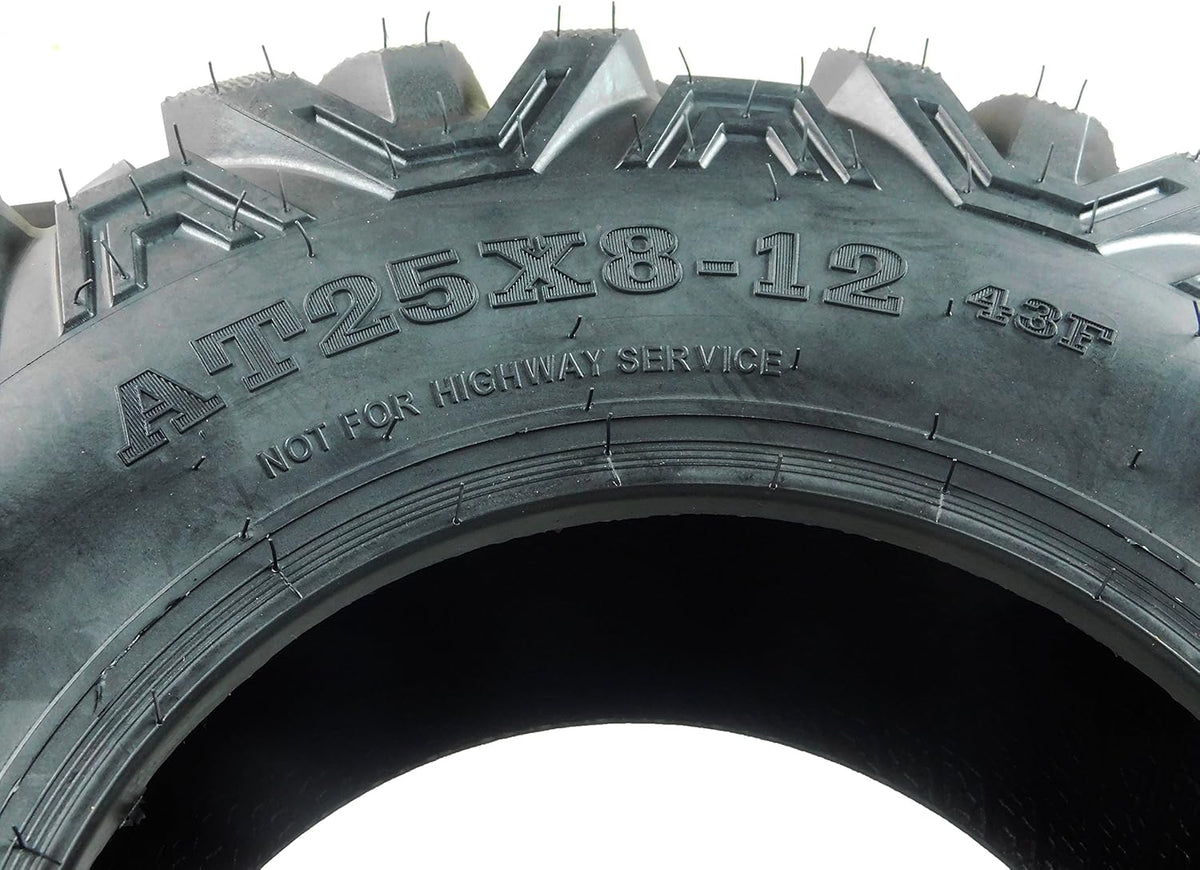 25x8-12 6 PLY ATV Tire Pack of 2 R344424