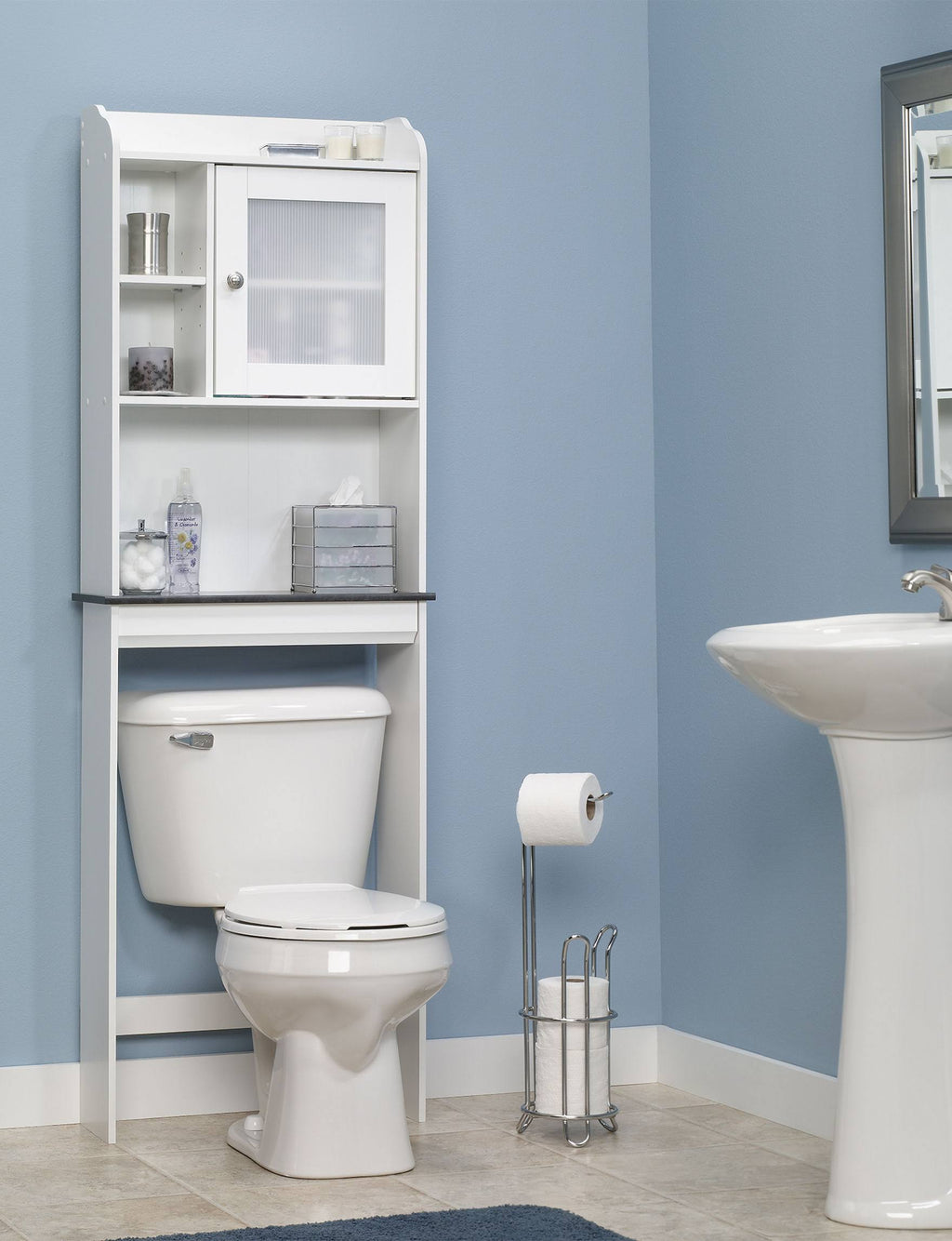 White Bathroom Floor Cabinet C16602