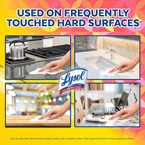 Lysol Disinfectant Wipes, Lemon and Lime Blossom, 80 Count (Pack of 3) Q75789