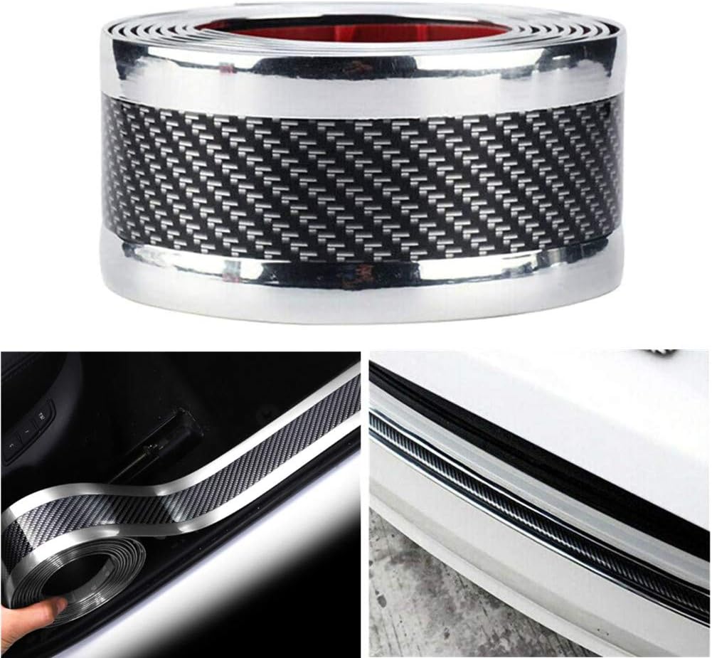 Carbon Fibre Car Door Sill Guards Protector 3x250cm Pack of 2 E159