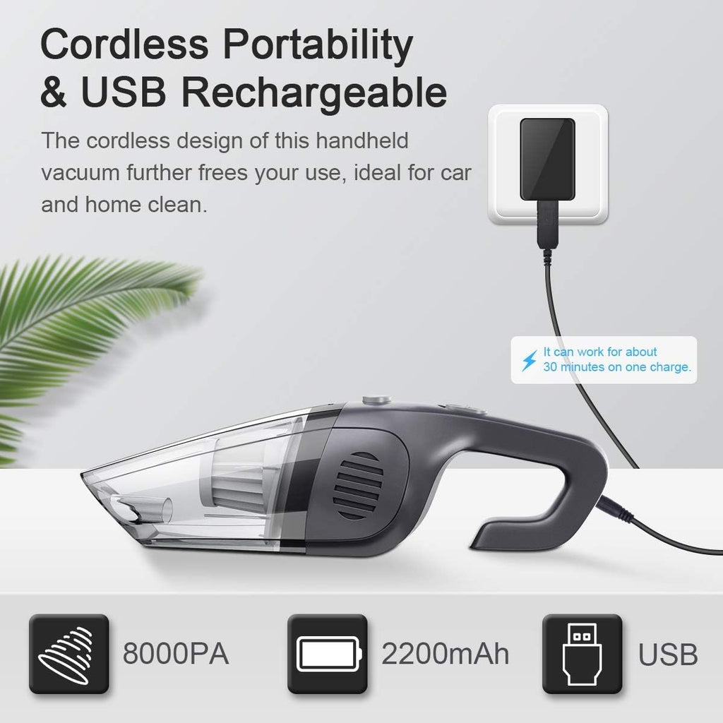 Handheld Vacuum Cordless Wet/Dry 8KPA Suction Pack of 2 G815