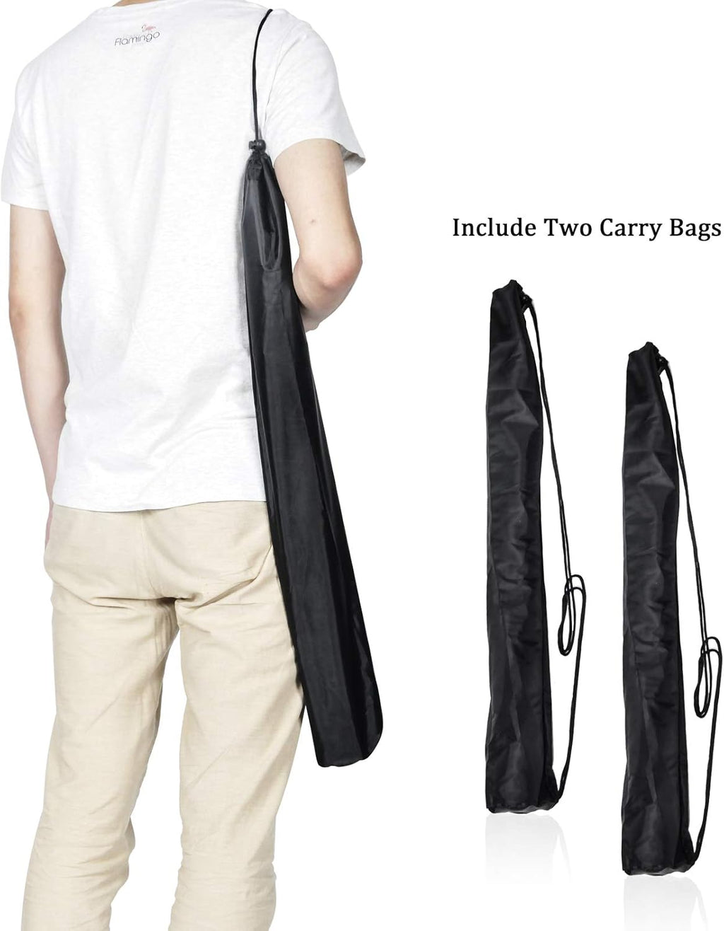 7 Ft Portable Light Stand with Carry Case, 2 Pack G385
