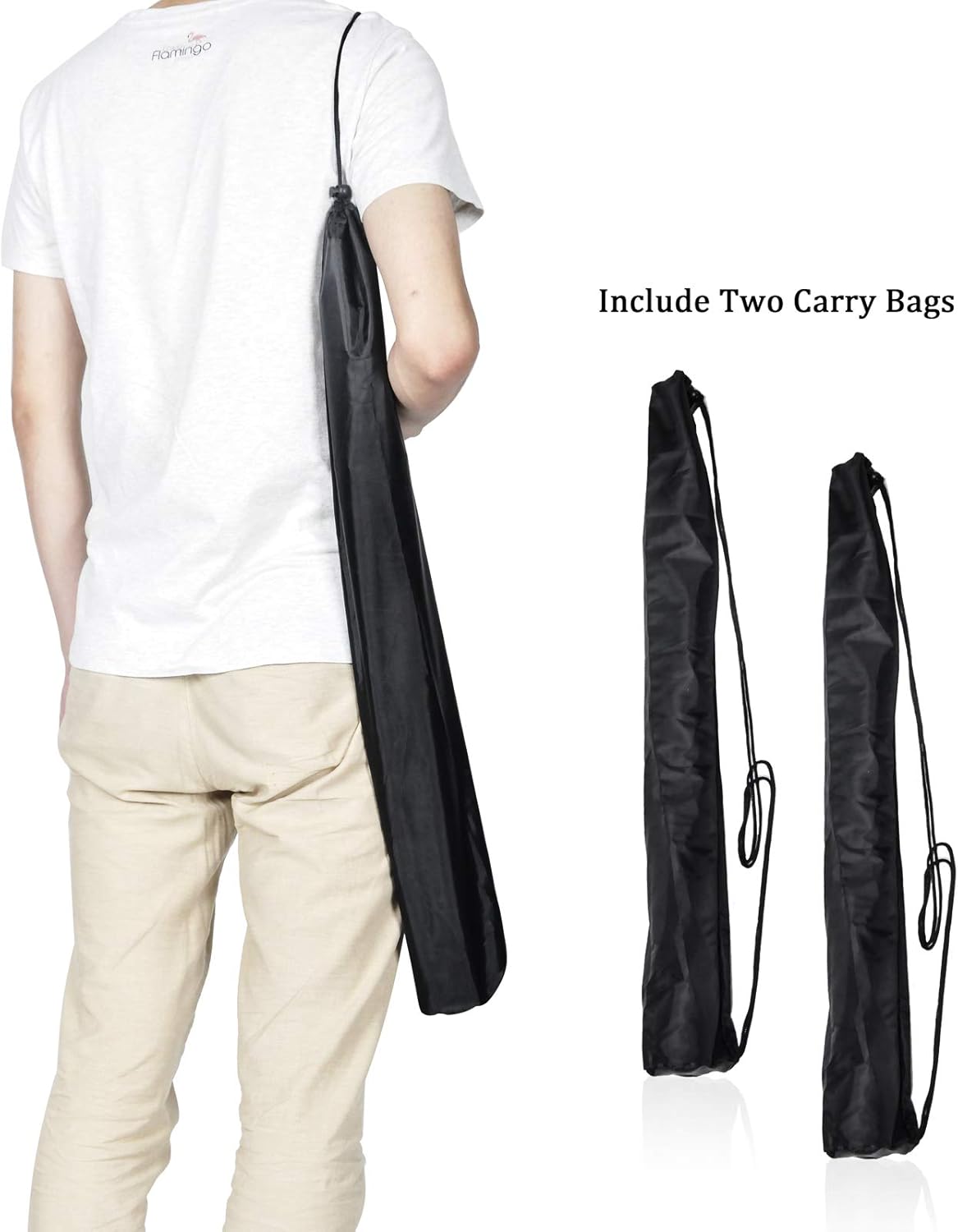 7 Ft Portable Light Stand with Carry Case, 2 Pack G385