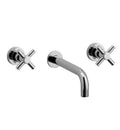 Polished Gold Antiqued Wall Mount Bathroom Sink Faucet J14604