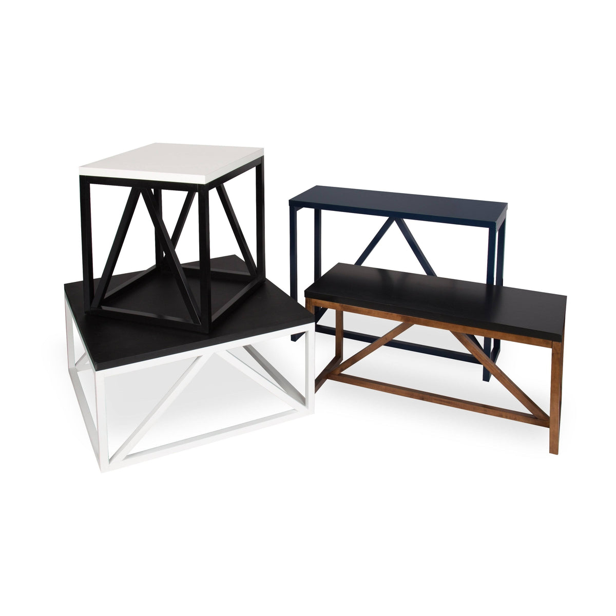 Blue Wood Console Table O5570