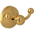 Double Robe Hook - Brass, Gold B13712