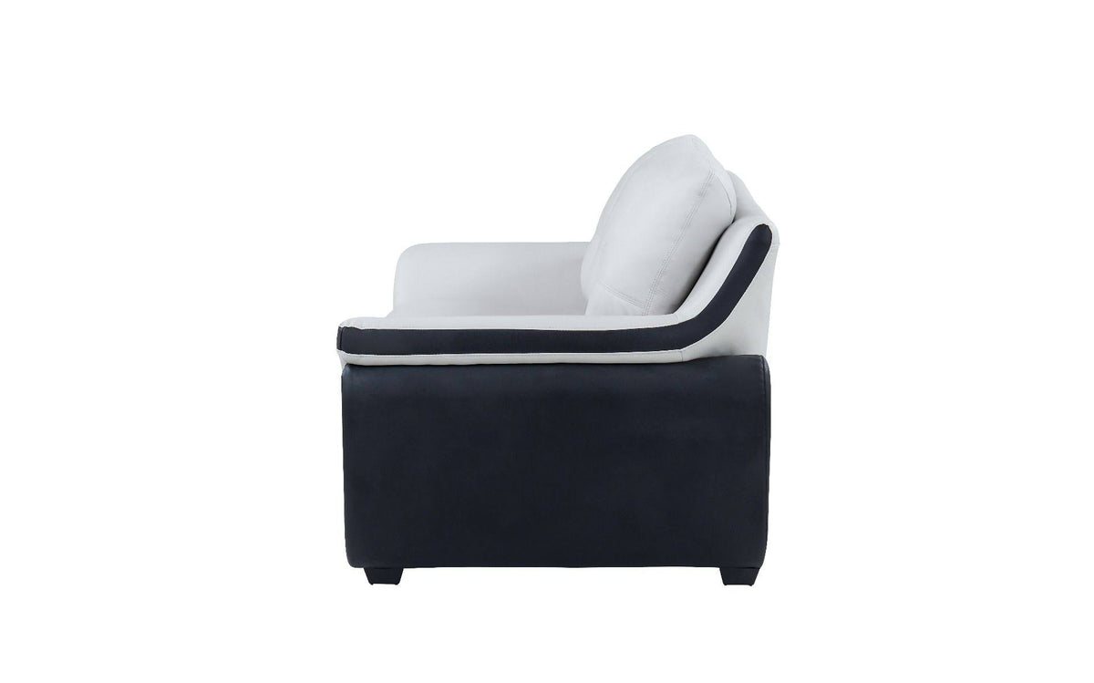 Light Gray/Black Loveseat Z185