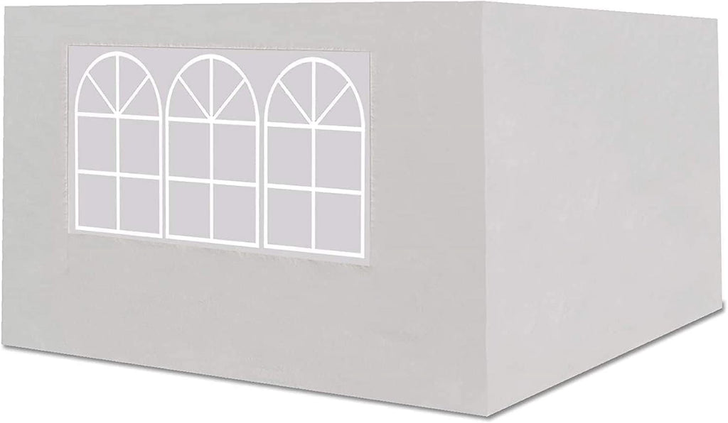 x6.4' Side Panel for Tent, Outdoor Replacement Sidewall for Folding Tent Canopy Gazebo Marquee (1 pc with Window, 1 pc without Window) X34929
