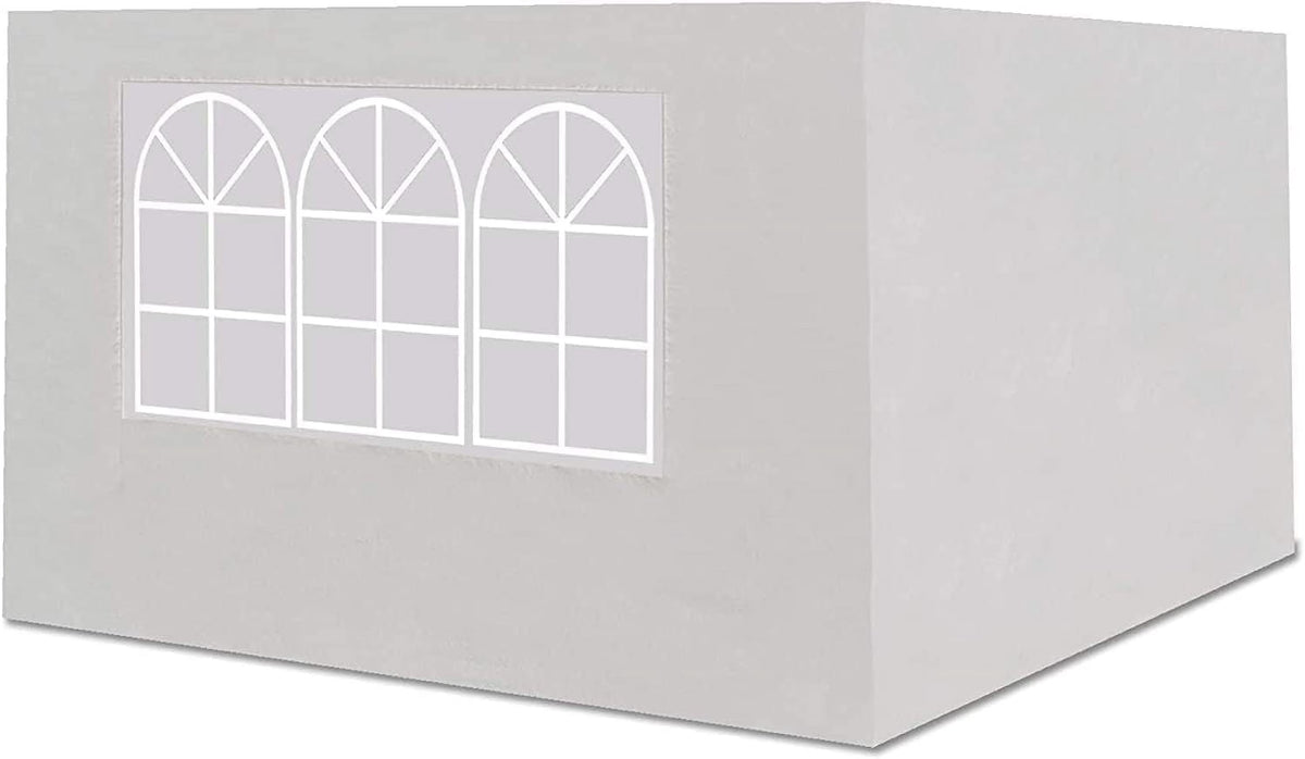 x6.4' Side Panel for Tent, Outdoor Replacement Sidewall for Folding Tent Canopy Gazebo Marquee (1 pc with Window, 1 pc without Window) X34929