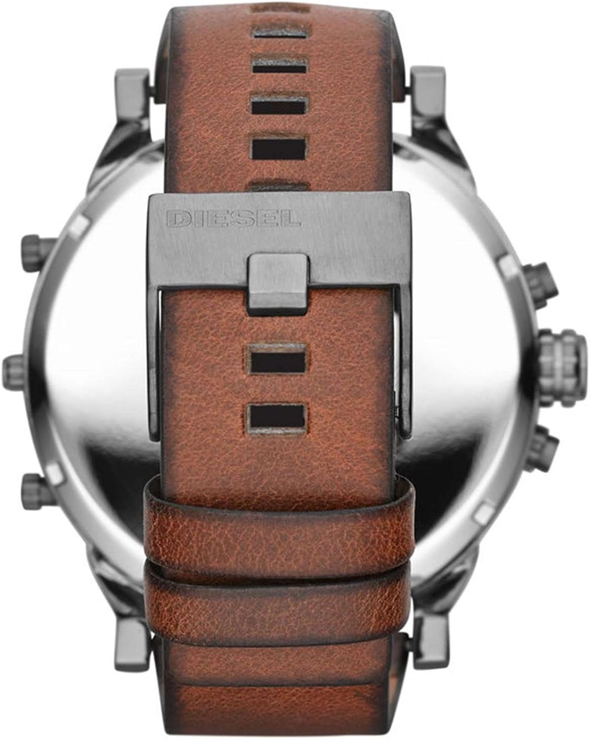Gunmetal Brown Leather Watch M674