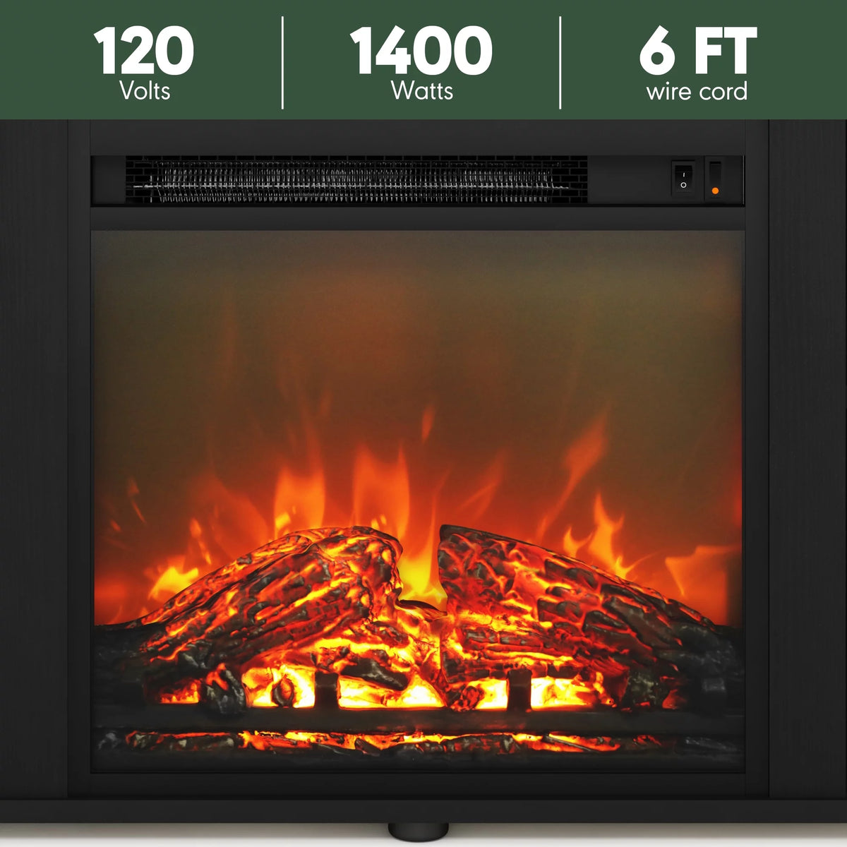 Corner Fireplace TV Stand with Metal Leg for TV up to 55 Inches K62712