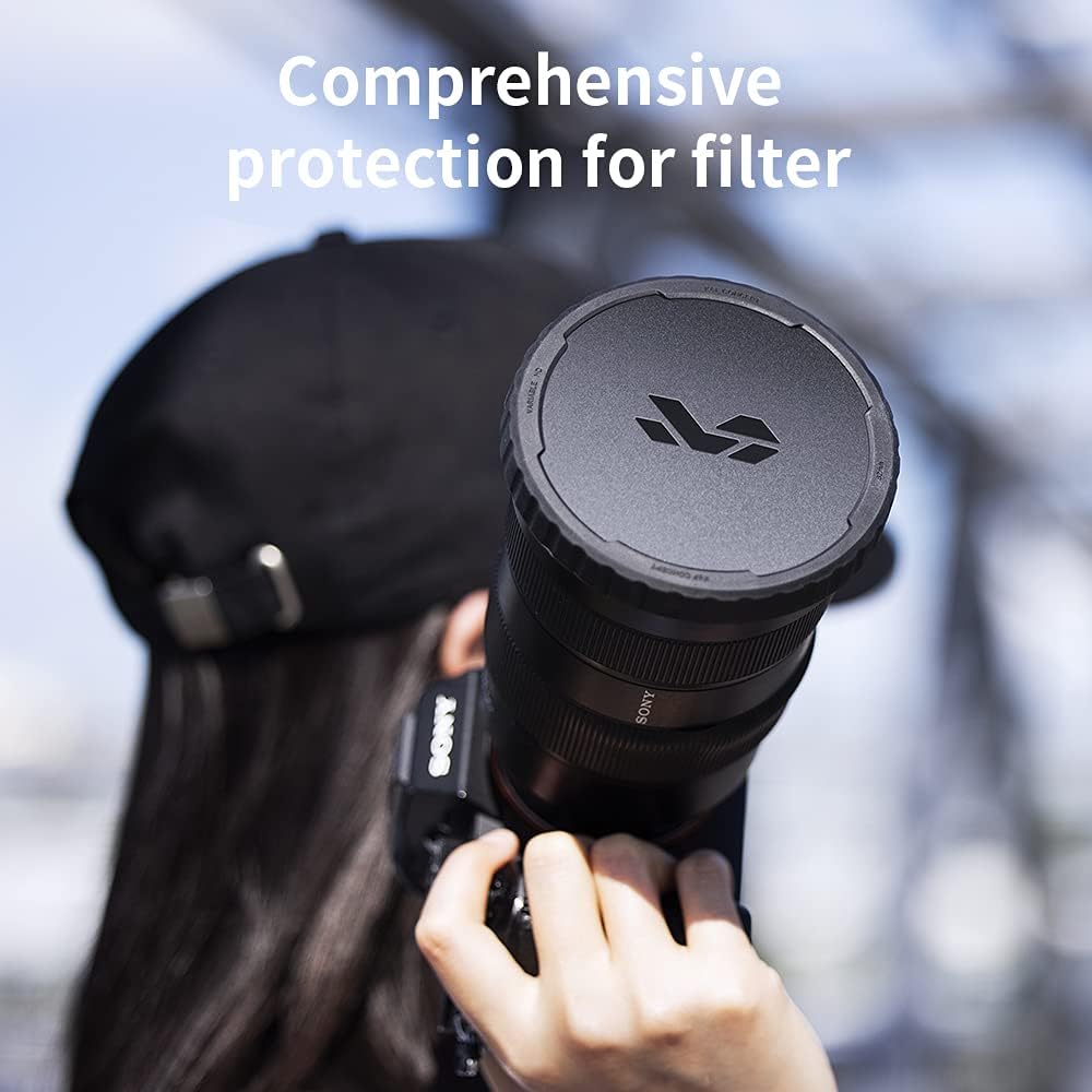 77mm Variable ND Lens Filter & Filter Cap Kit (2 Pcs) Adjustable Neutral Density ND2-ND32 with TPU Filter Cap O8077
