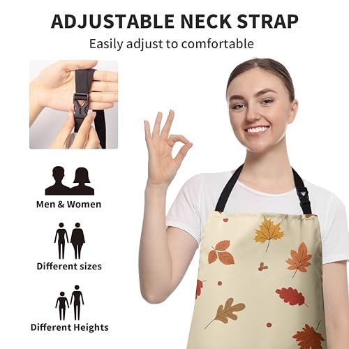 Snowman Cardinal Birds Christmas Kitchen Apron with Adjustable Strap and Two Pockets M397223