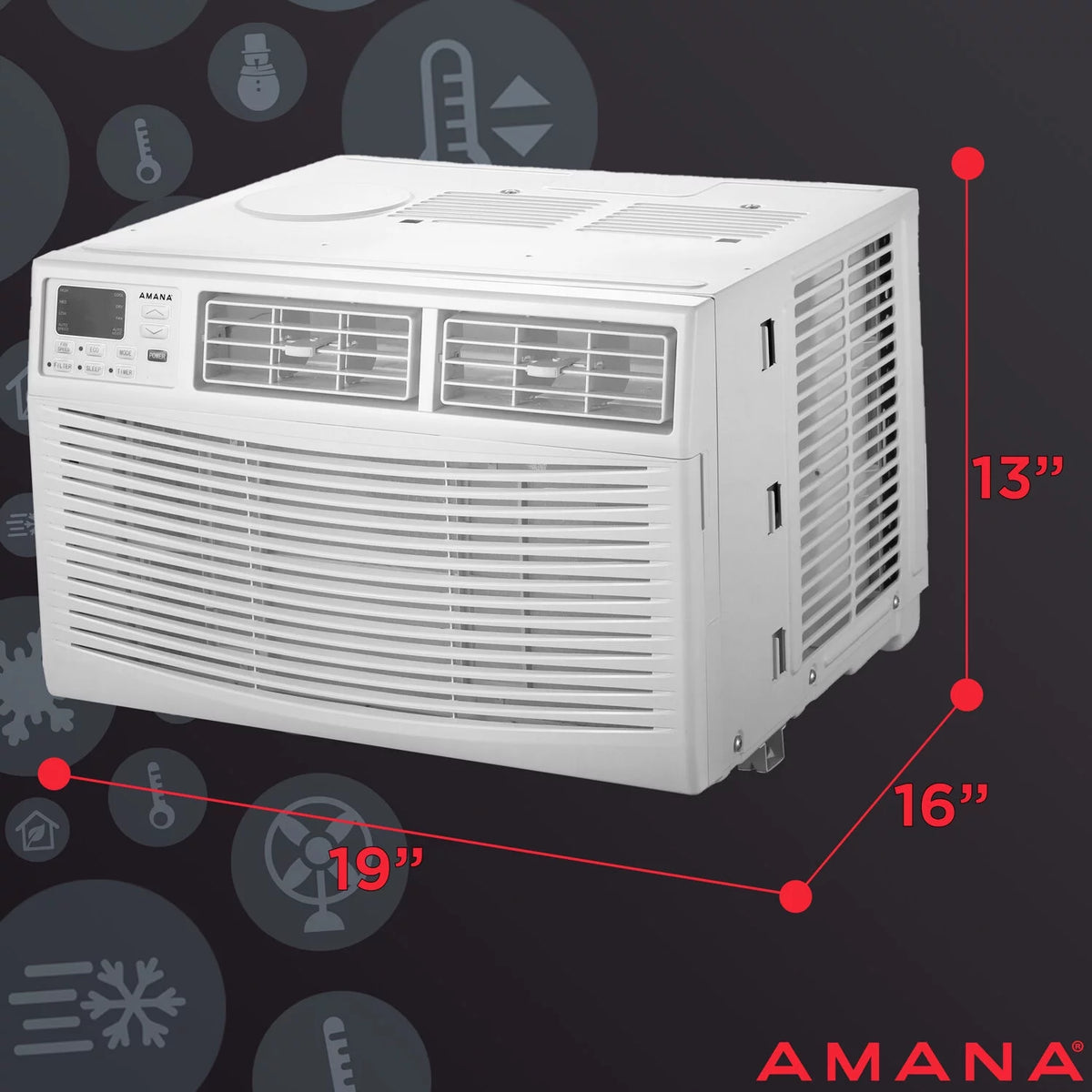 8,000 BTU Window-Mounted Air Conditioner with Remote Control J50818