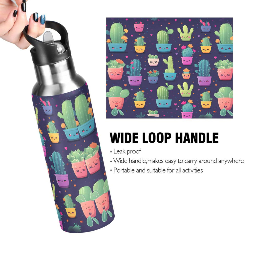 Stainless Steel Insulated Water Bottle with Straw Lid N6219