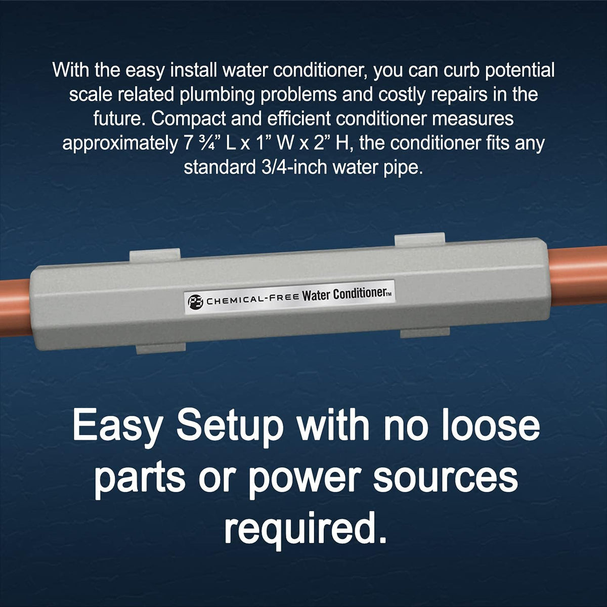 Chemical Free Water Conditioner for Standard 3/4-Inch Pipes N6126