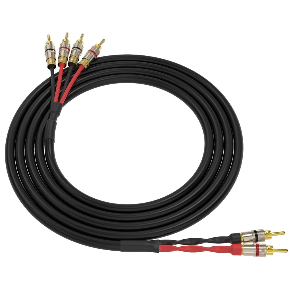 Black Gold Plated Locking Banana Speaker Cable 15 Feet X65432
