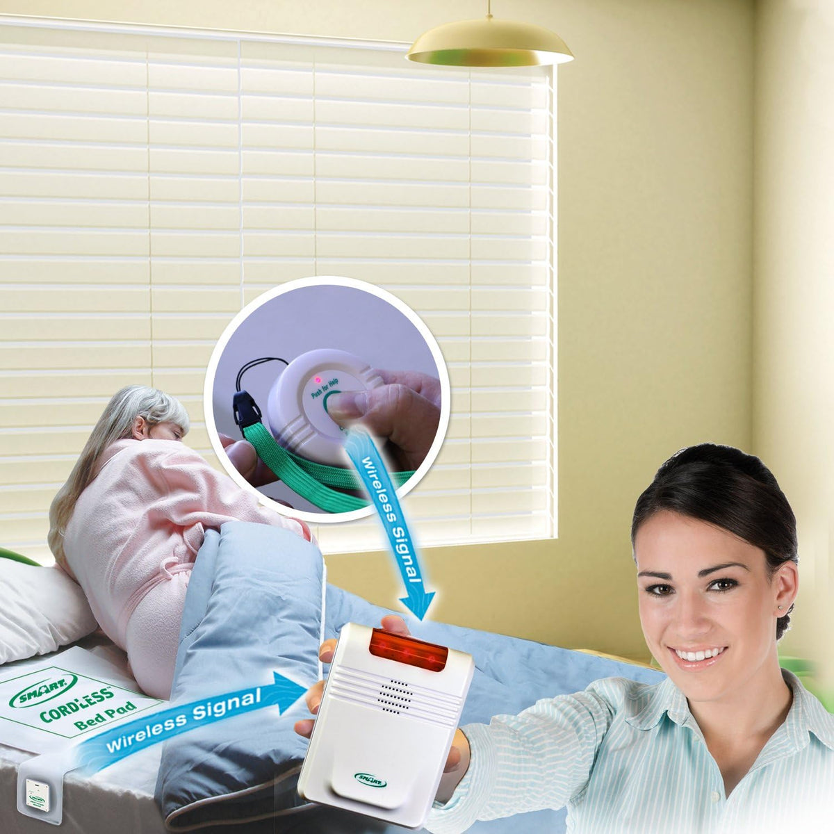 10 x 30 pad Cordless Bed Alarm Alert System with Call Button B27506