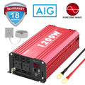 1200W Pure Sine Wave Power Inverter DC 12V to AC 120V with Remote Control USB Port LED Display K5745