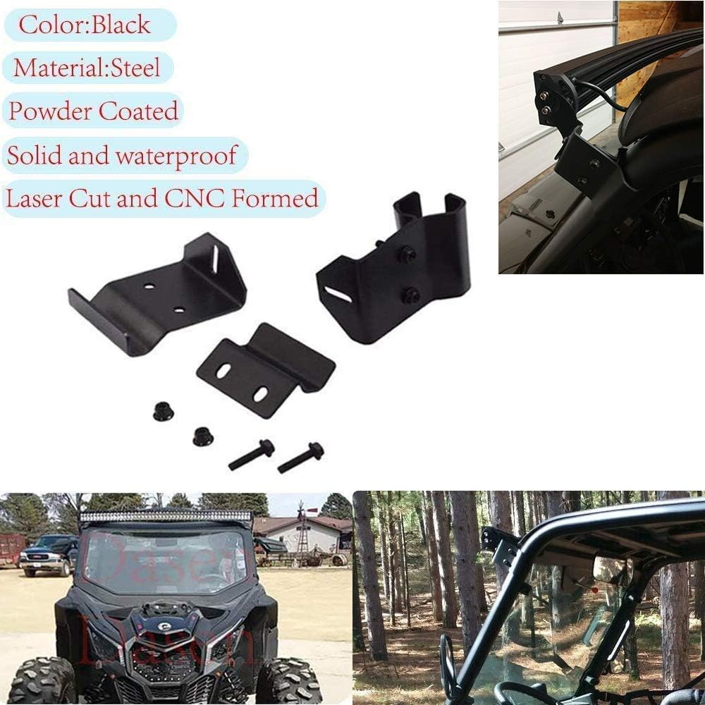 LED Light Bar Mount Windshield Kit 50 288W Curved Front Pillar Side 2x 18W 3 Cube Lights Brackets w/ 2x Wiring Kit Full Size Pro-Fit Cage Upper For 2013-2021 Polaris Ranger XP 1000 900 570 Q3661
