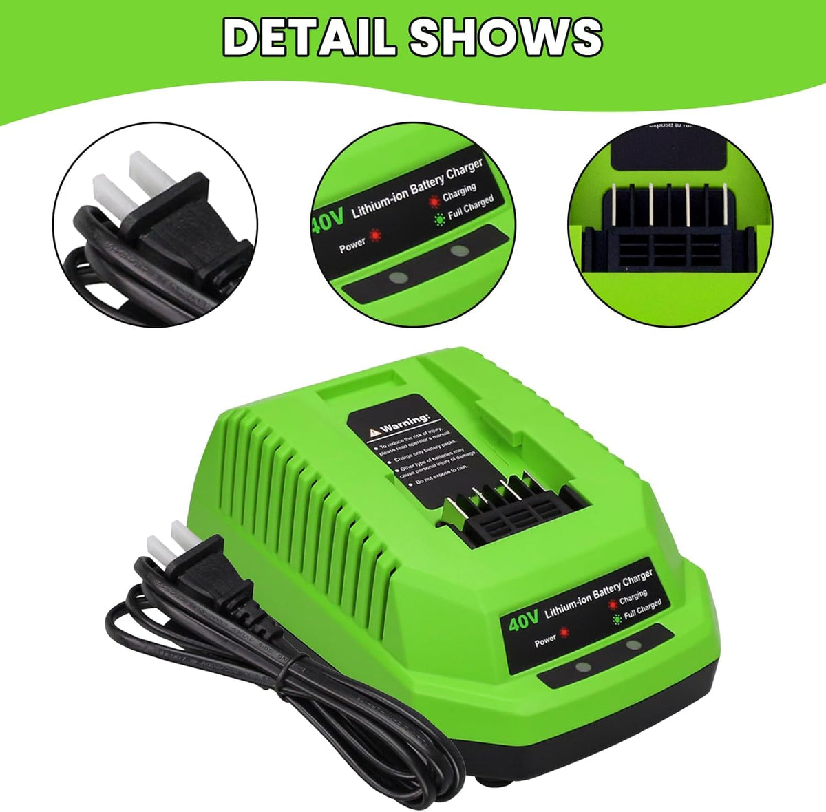 2-Pack 40 Volt 6.0Ah Lithium ion Battery and Charger X54834