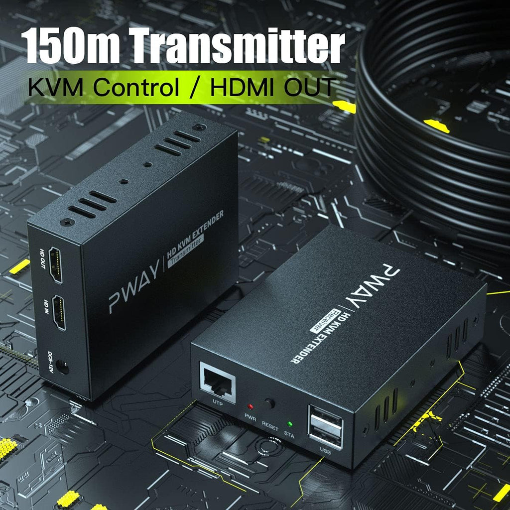 HDMI KVM USB Extender 492ft/150m over Cat5e/6/7 1080P S287