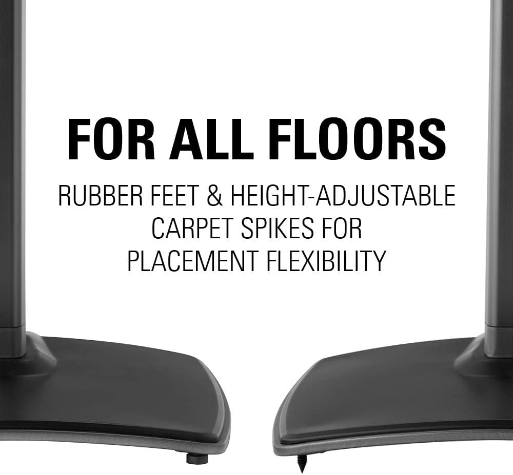 Black Adjustable Height Speaker Stands Q2576