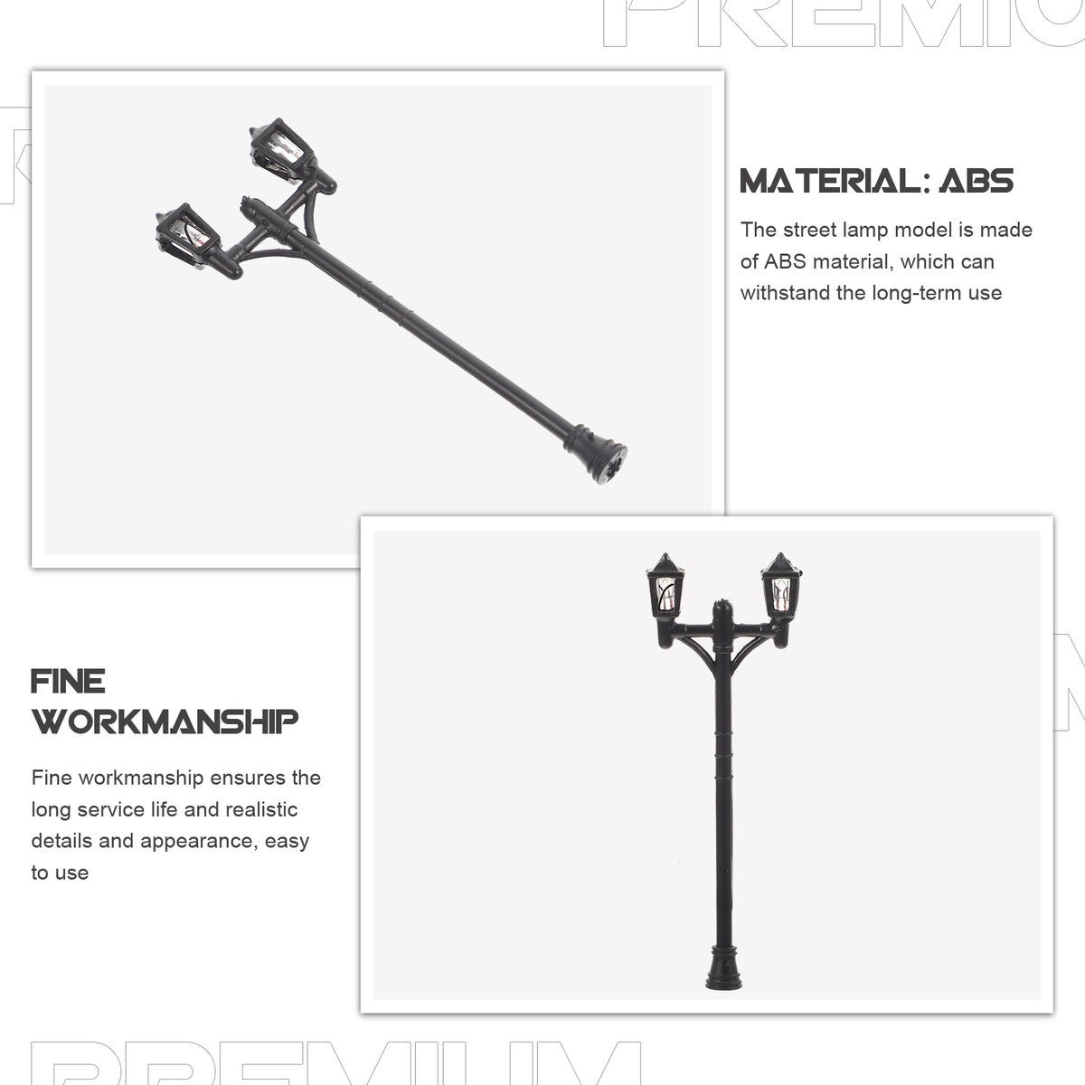 Mini Street Light Lamp Decor Models 10 Pcs Q89316