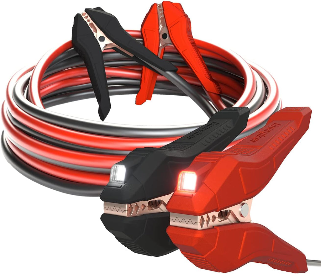 25-Feet 1-Gauge Heavy Duty Jumper Cables with Carrying Bag D71894
