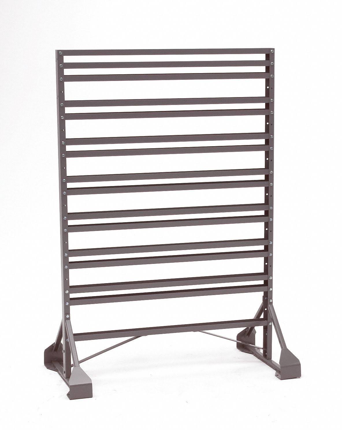 Gray Bin Rail Floor Rack T6606