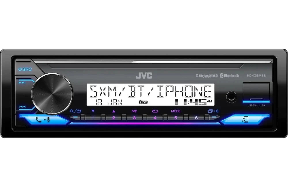 Single-DIN Marine CD Multimedia Receiver with Bluetooth O737