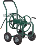 Green Heavy Duty Garden Hose Reel Cart with Wheels 300 Feet G611