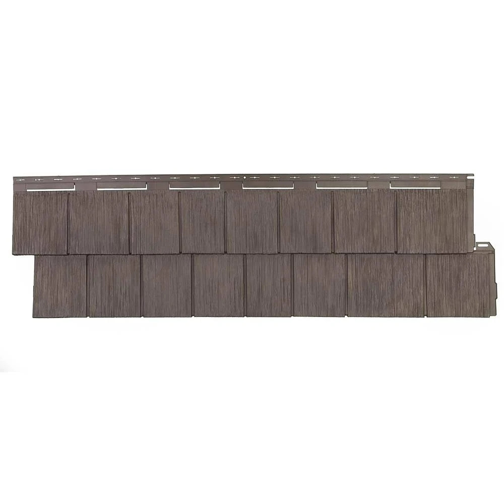 14.5 in. x 48.75 in. Plastic Shake Vinyl Siding in Cedar Blend V8786