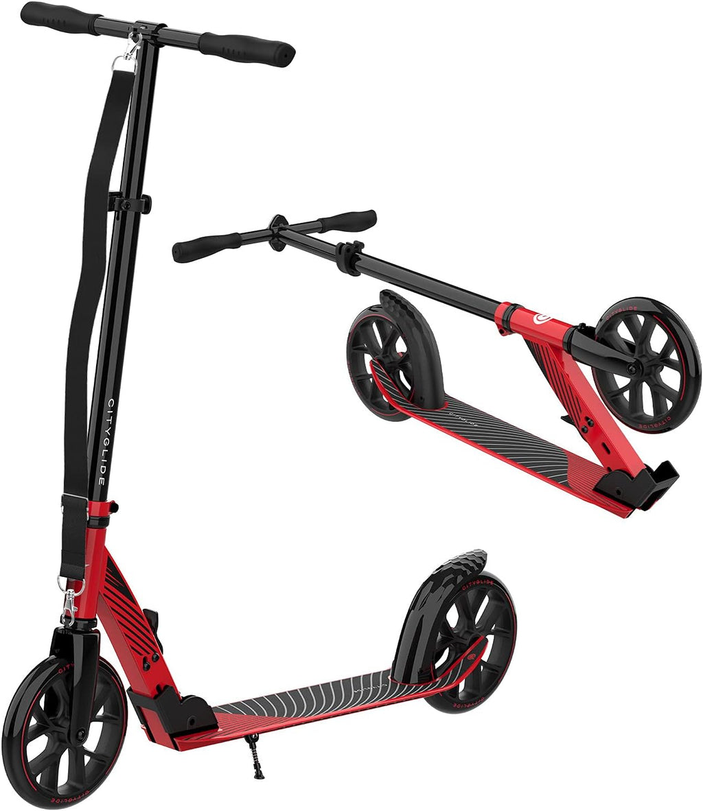 Foldable Lightweight Adult Kick Scooter with Carry Strap and Kickstand Q201