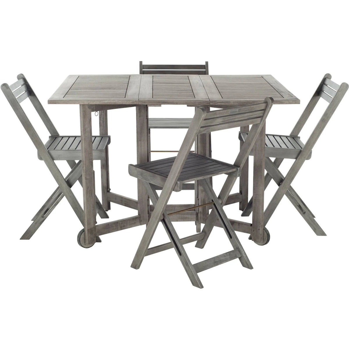 Grey Wash Outdoor Table with 4 Chairs N194