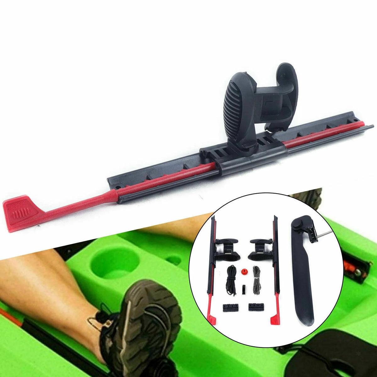 Kayak Foot Braces Pedals with Tail Rudder V140196