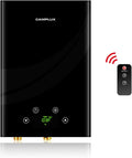 27kW 240V Electric Tankless Water Heater with Digital Display and Remote Control Black Q7997