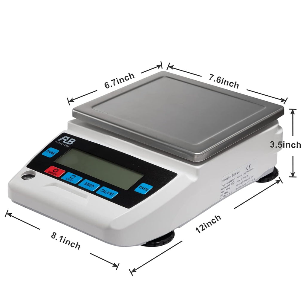 Lab Scale 5kg Precision Electronic Balance, 0.1g Readability Z3510