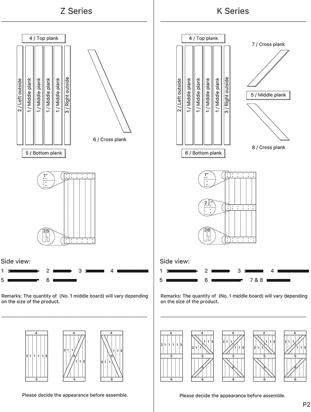 38 in x 84 in Knotty Wood Sliding Barn Door U765