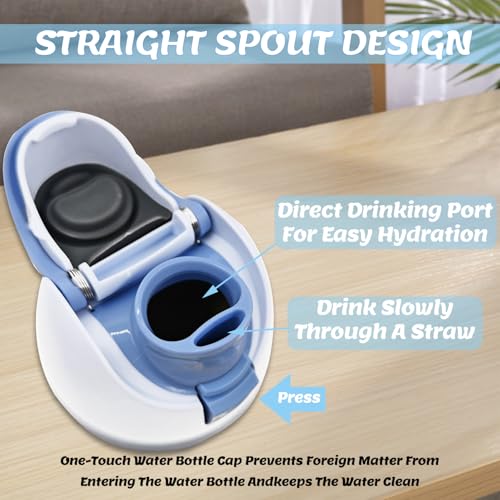Replacement Cap for Water Bottle Top Lid, BPA-Free Replacement Lid (Blue) W3484
