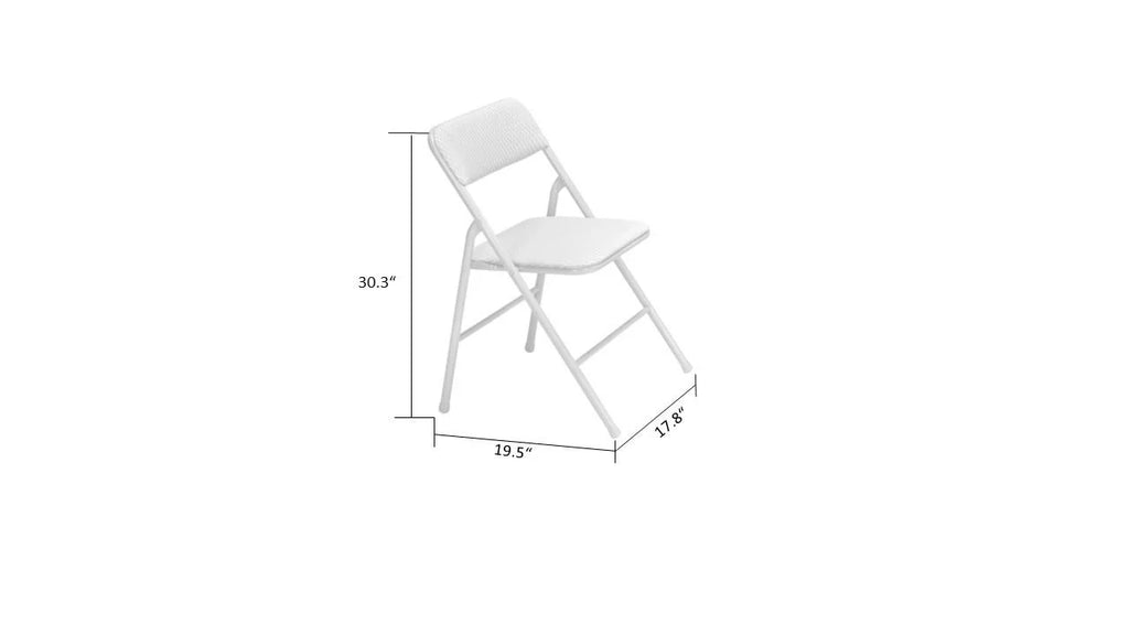 5-Piece Folding Dining Set with Card Table and 4 Fabric Padded Chairs Tan W361933