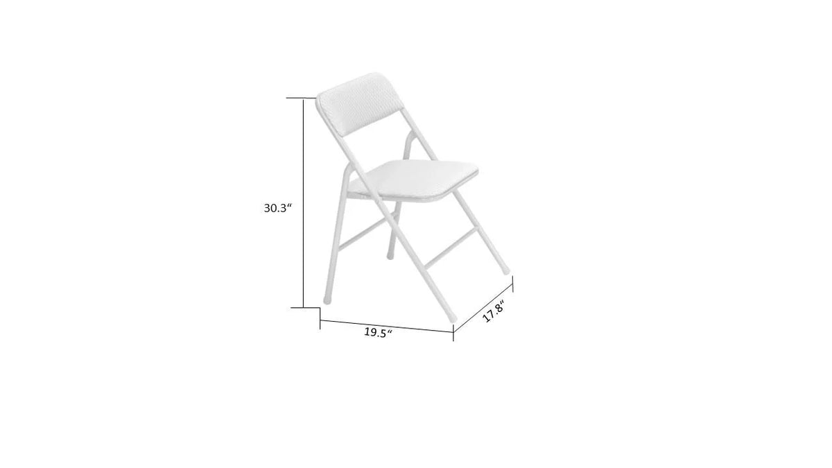 5-Piece Folding Dining Set with Card Table and 4 Fabric Padded Chairs Tan W361933