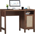 Rustic Wooden Computer Desk with Storage Cabinet S9348