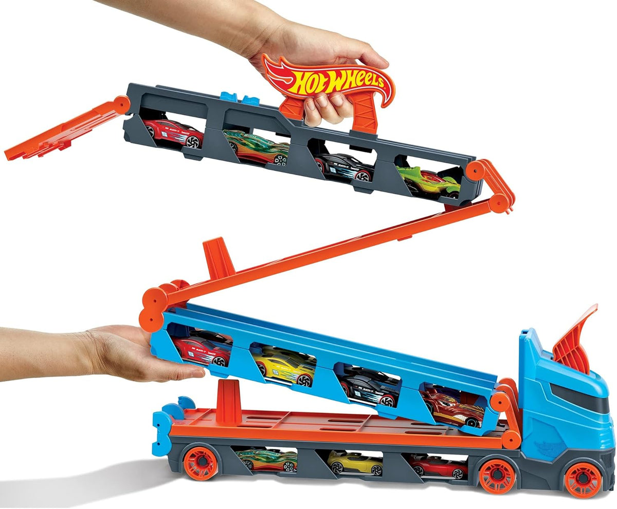Storage Carrier with 3 1:64 Scale Cars & 6-Foot Drag Race Track U742767