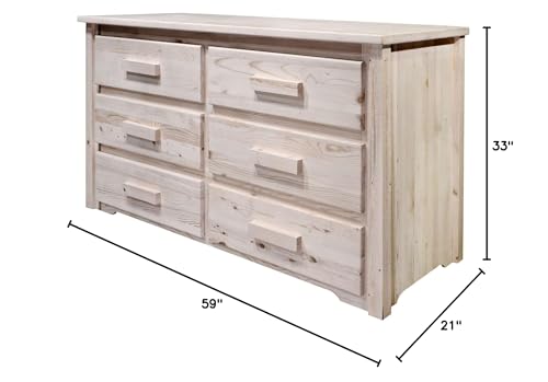 6 Drawer Unfinished Dresser K1263