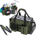 Green Cleaning Caddy Bag with Handles and Adjustable Shoulder Strap X519