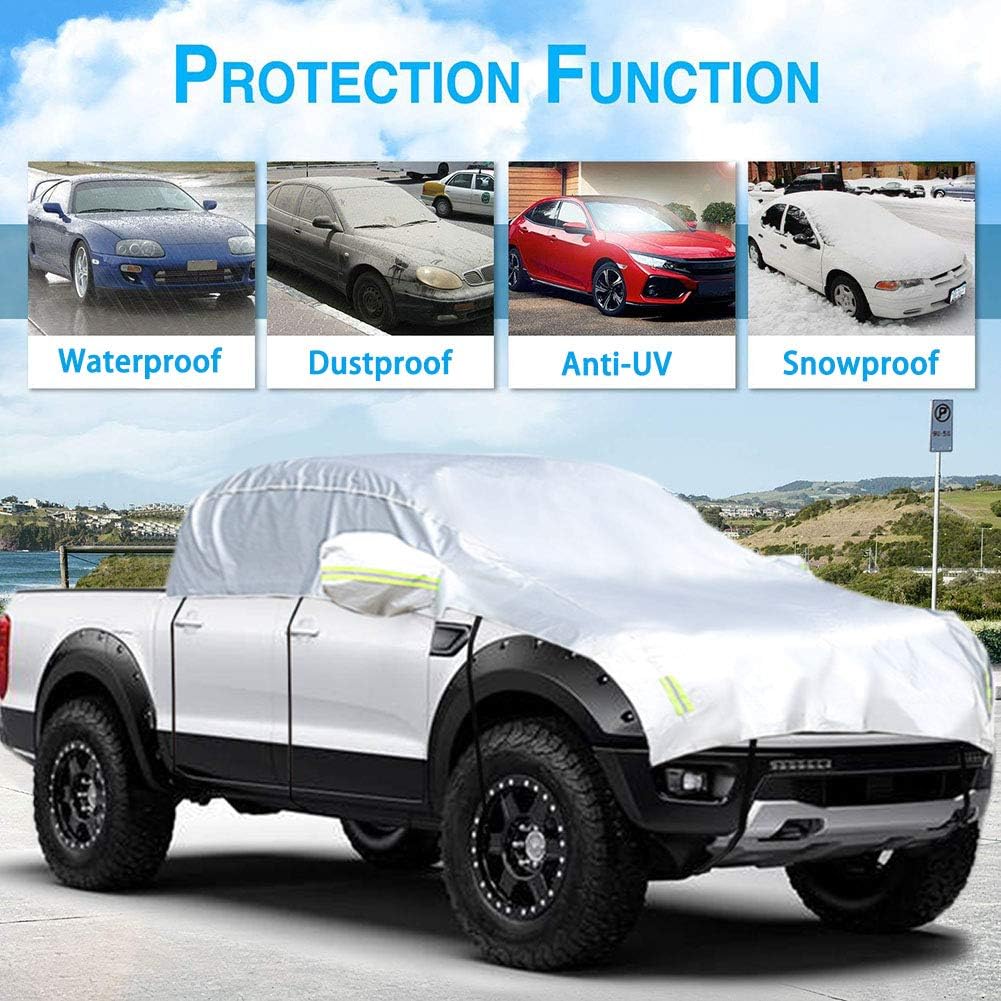 Half Car Cover Cotton All Weather Waterproof Universal D18629